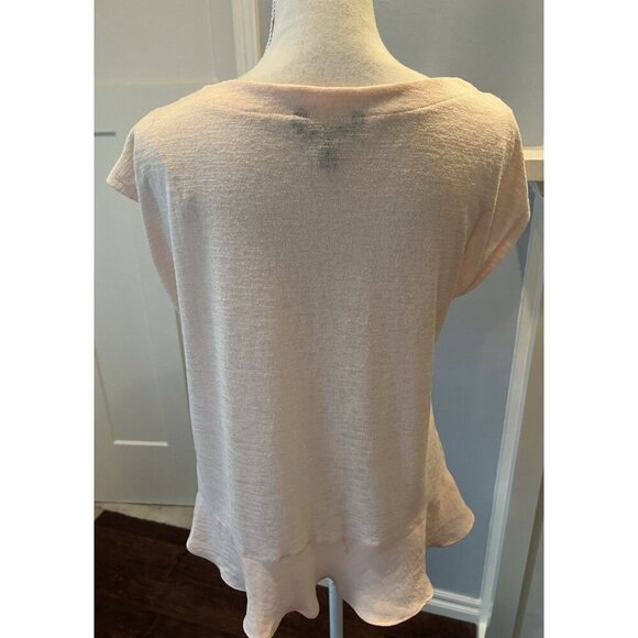 Banana Republic Modal Blend Sleeveless Blouse With Ruffle Soft Feminine SZ Small - Picture 5 of 9